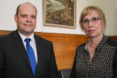 Доц. Александрова с посланик Корчек