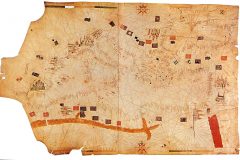 Карта на Средиземноморския басейн от Габриел де Валсеква, 1439 година. Archivo di Stato, Firenze, carta nautica 4