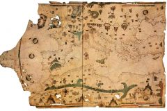 Карта на Средиземноморския басейн от Йехуда бен Зара, 1497 година. Vat. Borgiano VII